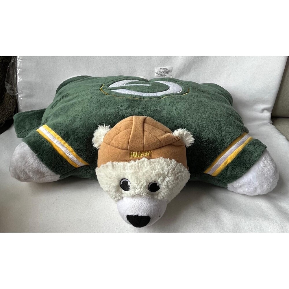 Green Bay Packers Pillow Pets Plush Bear Pillow NFL Football Stuffed Animal